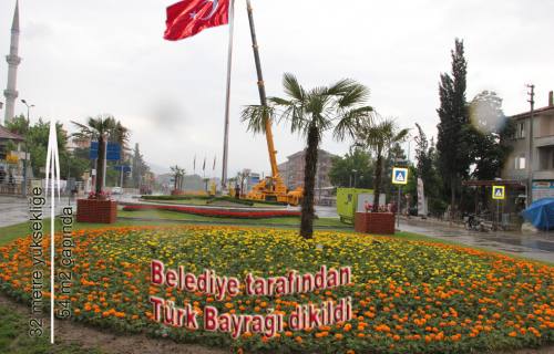 Belediye nin Türk Bayrağı duyarlılığı